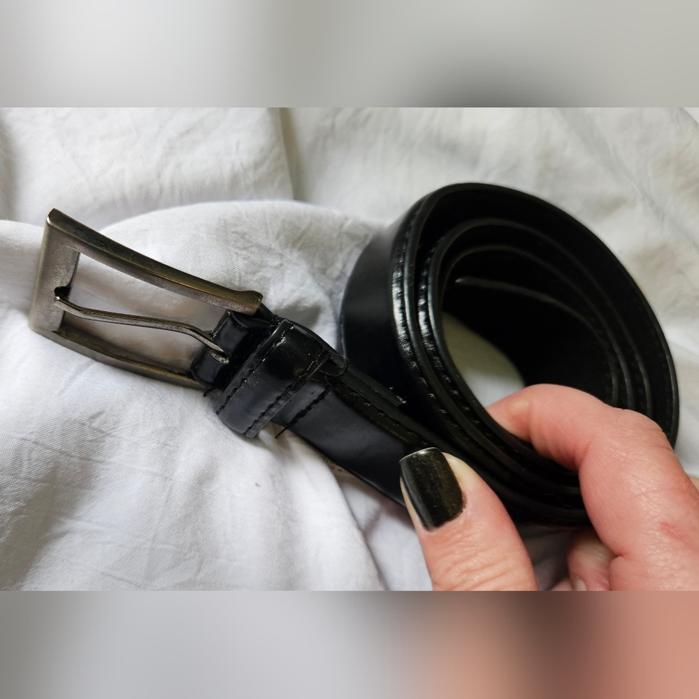 Men's Black Leather Belt
